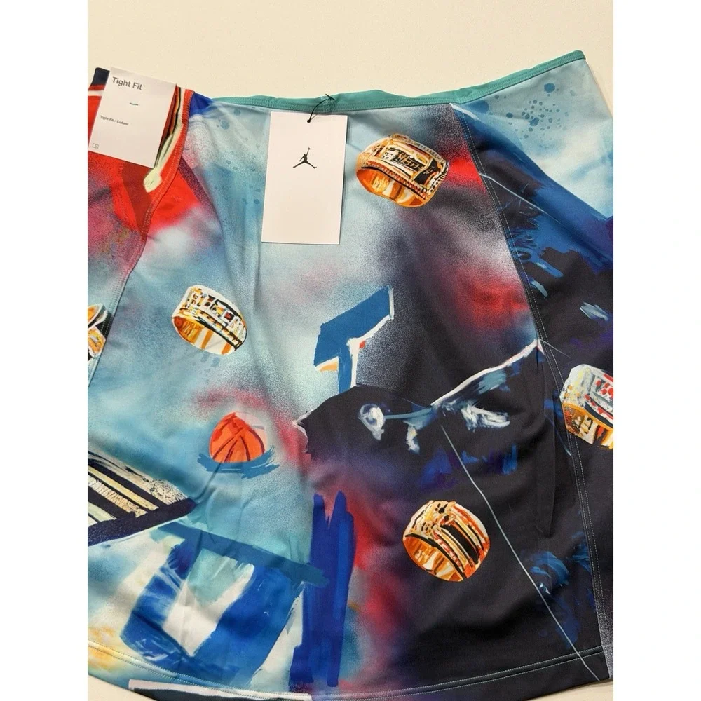 Jordan Printed Knit Skort HJ0073-100 Multicolor Womens M NWT